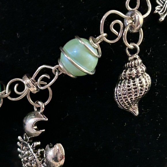 Siren Wire Wrapped Beads Bracelet & Earrings - Picture 10 of 12